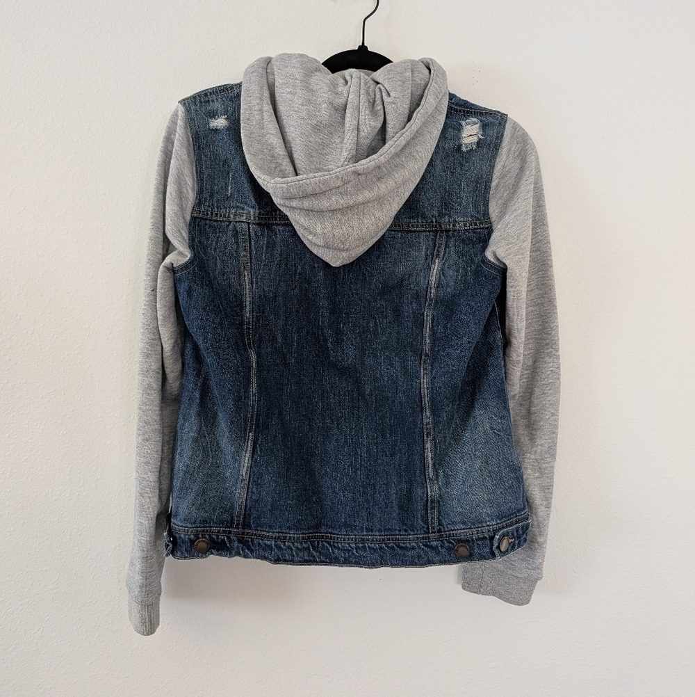 Life In Progress Hooded Jean Jacket Size M - Picture 5 of 6